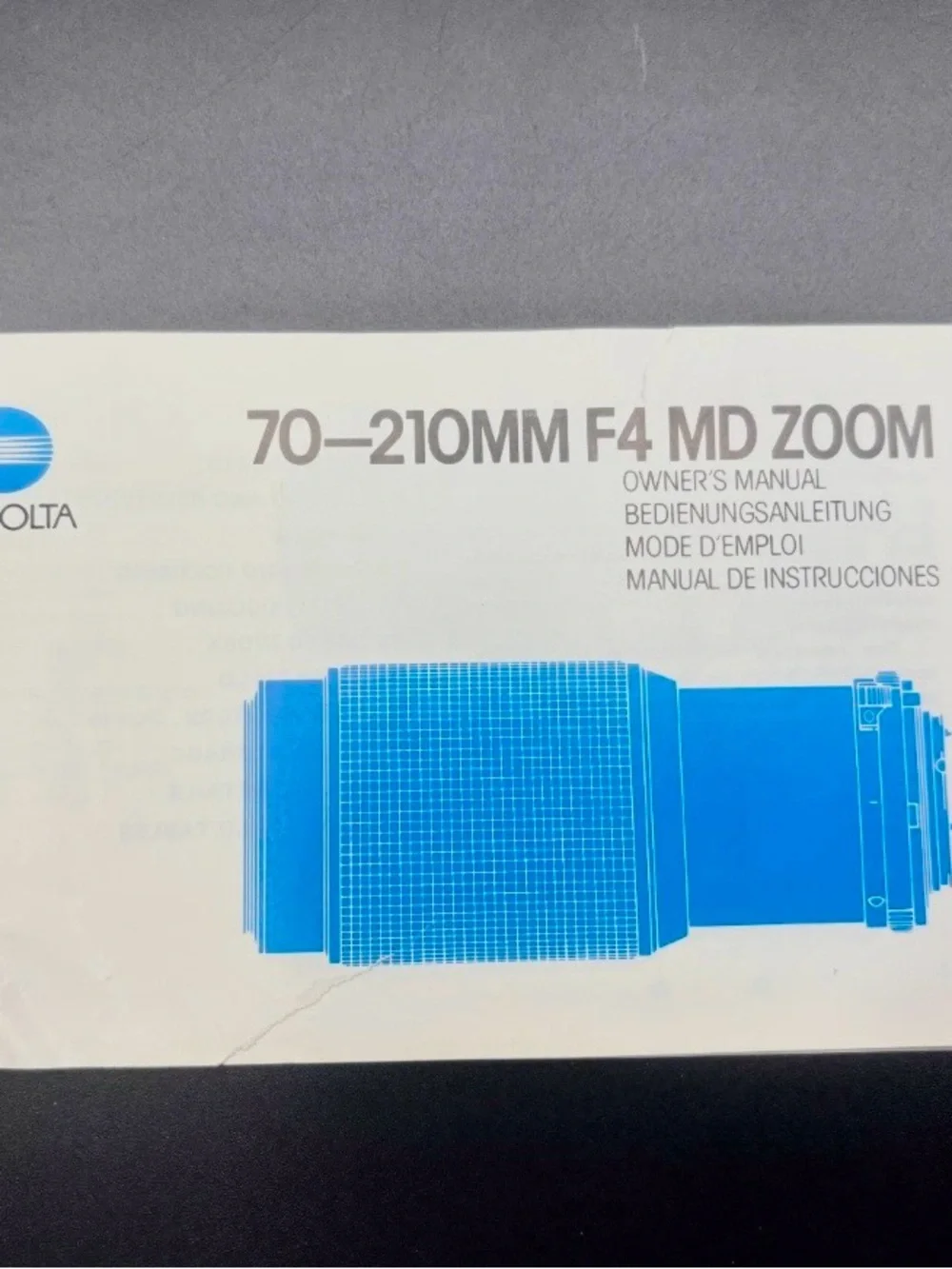 MINOLTA MD 70-210mm ZOOM MF LENS from JAPAN with Wide Angle Hood 55mm